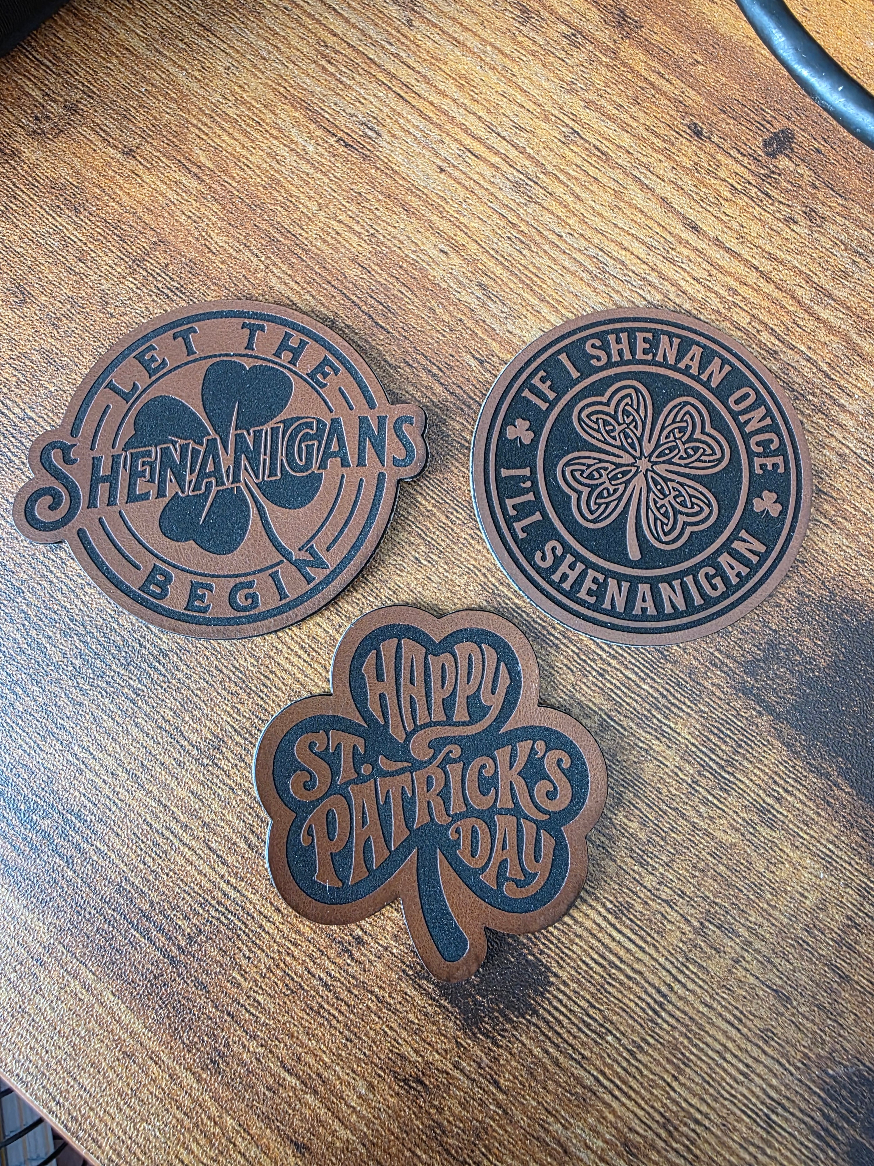 Engraved Leatherette Patches (Adhesive Backed - Iron On)