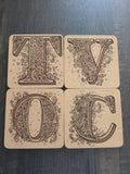Engraved Cork Coaster Set