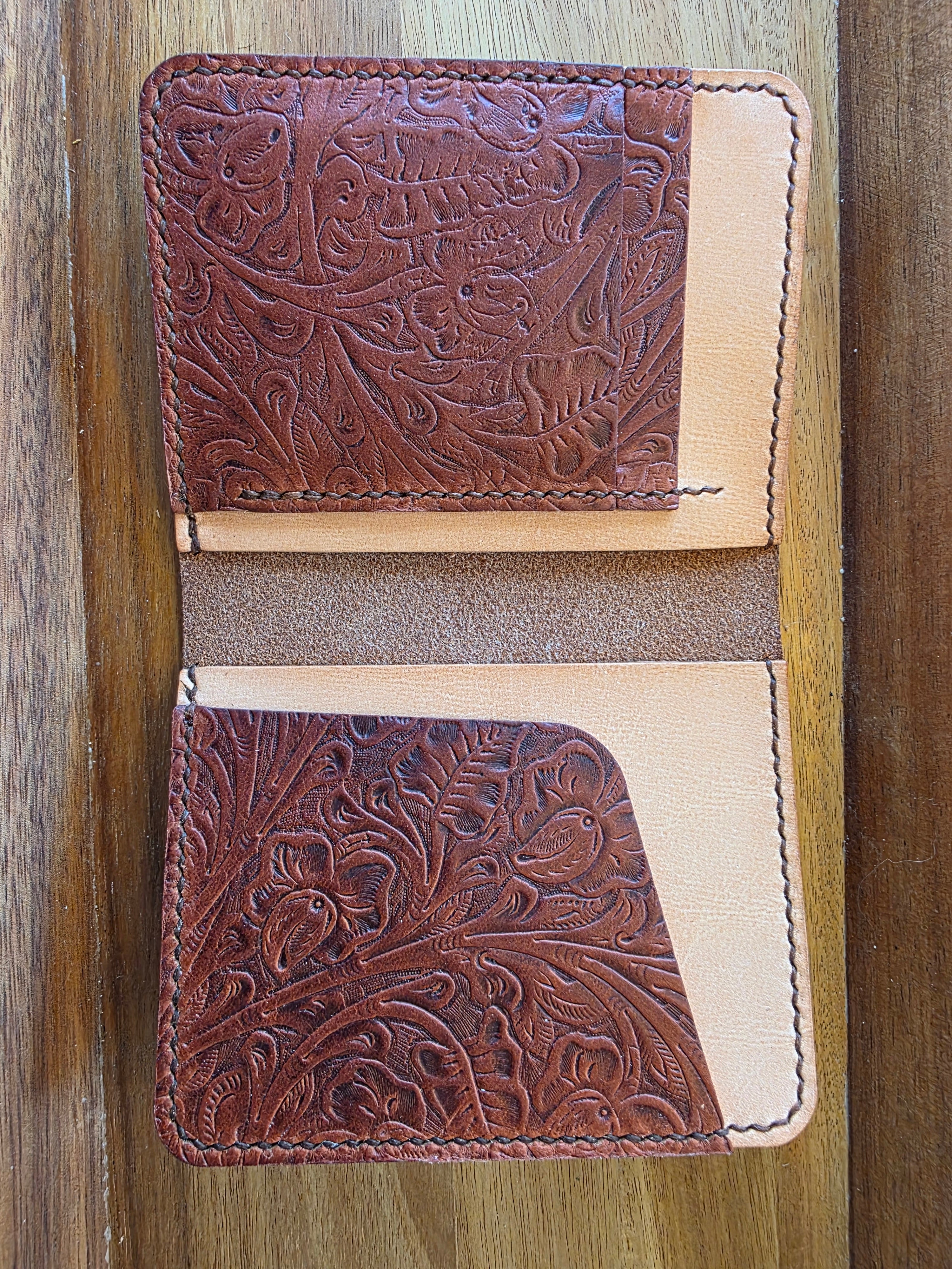Horween Tooled Western Wallet