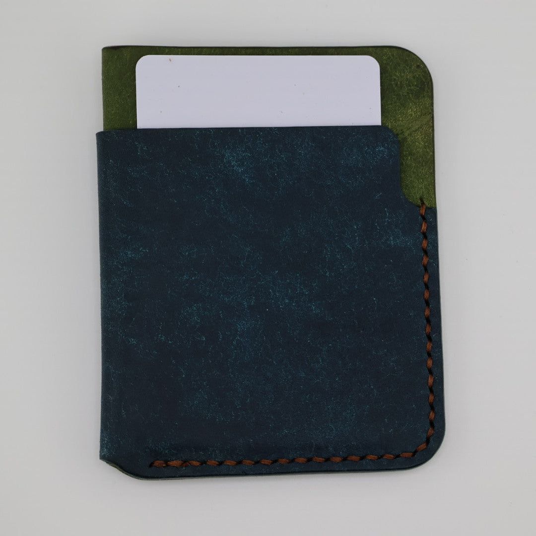 Badalassi Carlo Pueblo cardholder wallet - Navy/Emerald